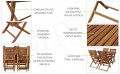 Meble drewniane ogrodowe stół + 4 krzesła SKŁADANE Meble drewniane ogrodowe stół + 4 krzesła SKŁADANE